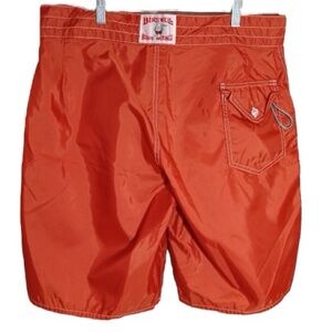 Birdwell 300 Boardshorts 31 Orange Made USA Santa Ana Surf Nylon